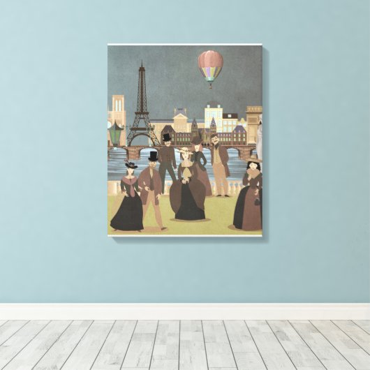Victoriaans Parijs Canvas Afdruk (Insitu (Houten vloer))