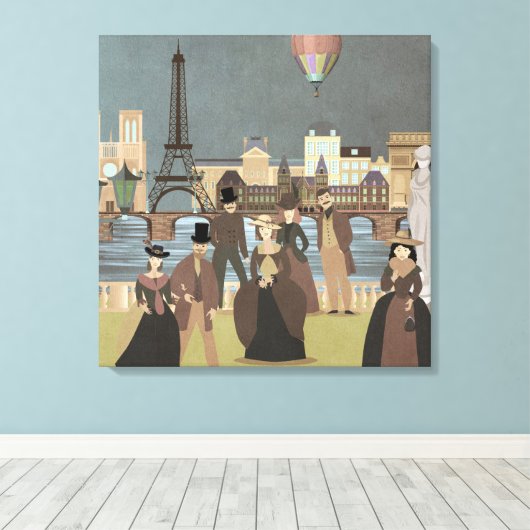 Victoriaans Parijs Canvas Afdruk (Insitu (Houten vloer))