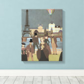 Victoriaans Parijs Canvas Afdruk (Insitu (Houten vloer))
