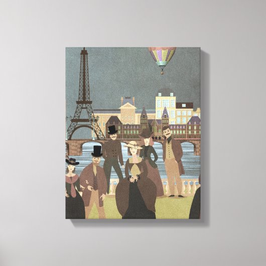 Victoriaans Parijs Canvas Afdruk (Voorkant)
