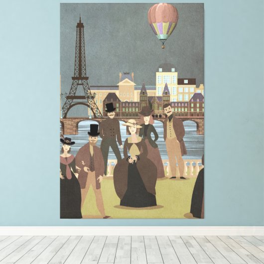 Victoriaans Parijs Canvas Afdruk (Insitu (Houten vloer))