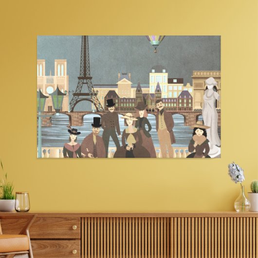 Victoriaans Parijs Canvas Afdruk (Insitu (Woonkamer))