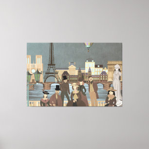 Victoriaans Parijs Canvas Afdruk