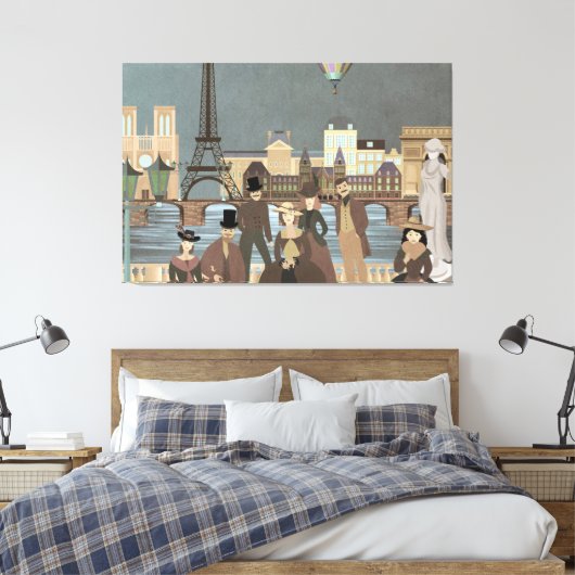 Victoriaans Parijs Canvas Afdruk (Insitu (Slaapkamer))