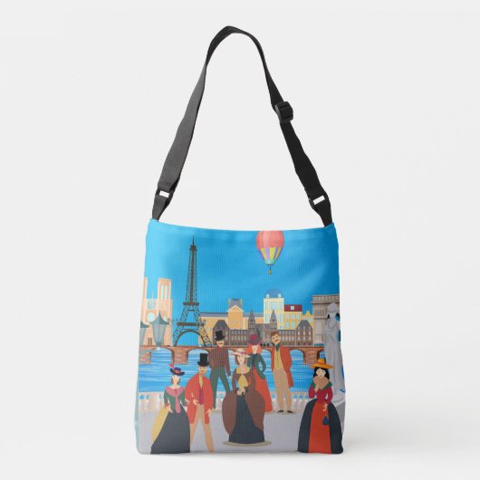 Victoriaans Parijs Crossbody Tas (Achterkant)