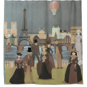 Victoriaans Parijs Douchegordijn (Voorkant)