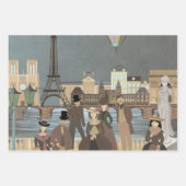 Victoriaans Parijs Inpakpapier Vel (Voorkant)