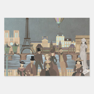 Victoriaans Parijs Inpakpapier Vel