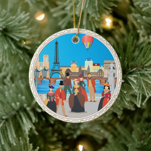 Victoriaans Parijs Keramisch Ornament (Boom)