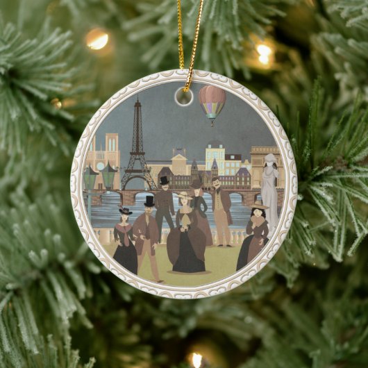 Victoriaans Parijs Keramisch Ornament (Boom)