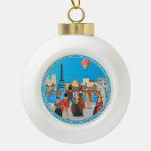Victoriaans Parijs Keramische Bal Ornament (Voorkant)