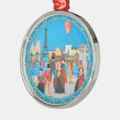 Victoriaans Parijs Metalen Ornament (Links)