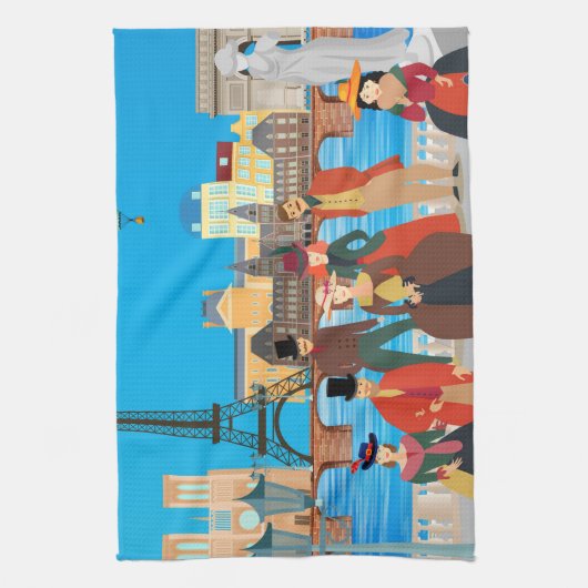 Victoriaans Parijs Theedoek (Verticaal)