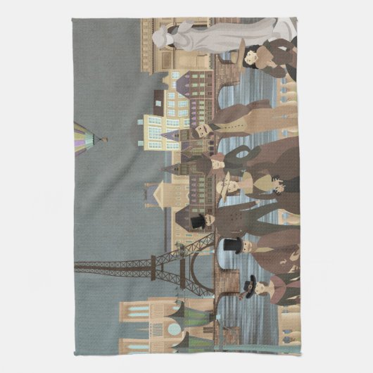 Victoriaans Parijs Theedoek (Verticaal)