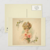 Victoriaans Parlor_Flora Briefkaart (Voorkant / Achterkant)