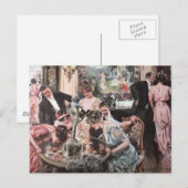 Victoriaans partij Halloween Briefkaart (Voorkant / Achterkant)