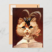  Victoriaans partorkat in het joodse Briefkaart (Voorkant / Achterkant)