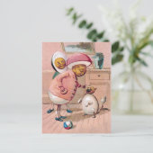  Victoriaans Pasen Briefkaart (Staand voorkant)