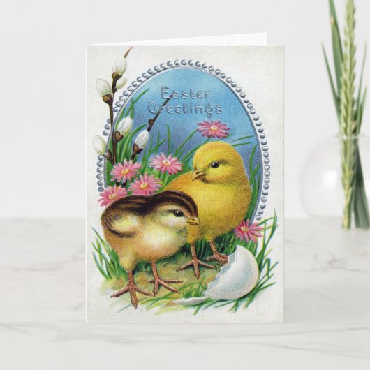 Victoriaans Pasen Feestdagen Kaart (Voorkant)