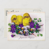 Victoriaans Pasen Feestdagenkaart (Voorkant / Achterkant)