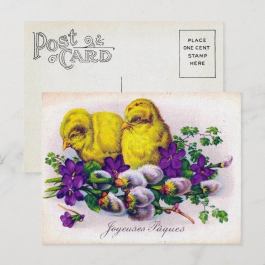 Victoriaans Pasen Feestdagenkaart (Voorkant / Achterkant)