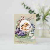 Victoriaans Pasen Feestdagenkaart (Staand voorkant)