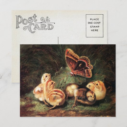 Victoriaans Pasen Feestdagenkaart (Voorkant / Achterkant)