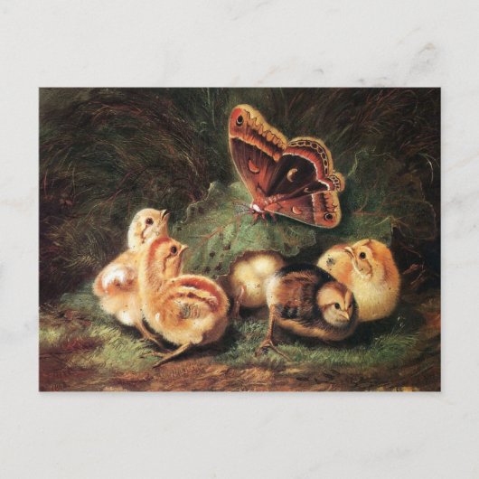 Victoriaans Pasen Feestdagenkaart (Voorkant)