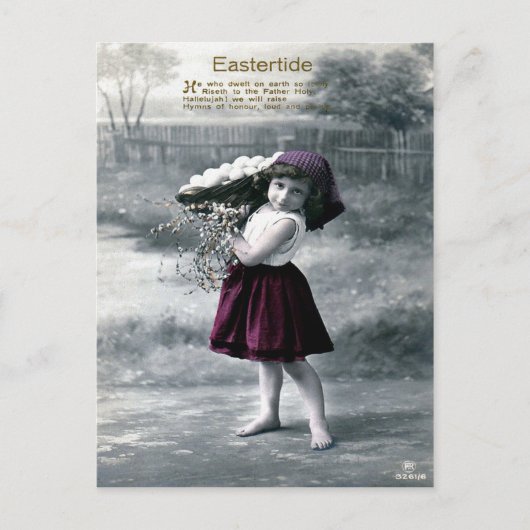 Victoriaans Pasen Feestdagenkaart (Voorkant)