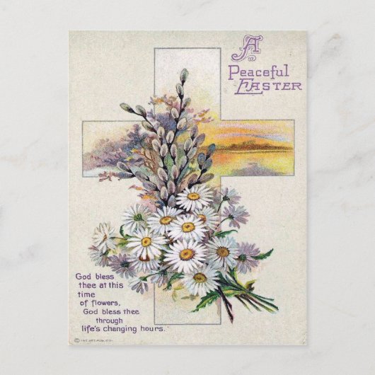 Victoriaans Pasen Feestdagenkaart (Voorkant)