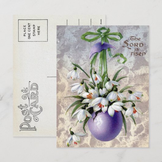 Victoriaans Pasen Feestdagenkaart (Voorkant / Achterkant)