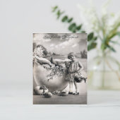 Victoriaans Pasen Feestdagenkaart (Staand voorkant)