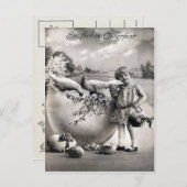 Victoriaans Pasen Feestdagenkaart (Voorkant / Achterkant)