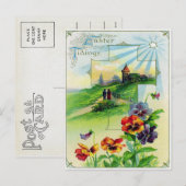 Victoriaans Pasen Feestdagenkaart (Voorkant / Achterkant)