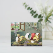 Victoriaans Pasen Feestdagenkaart (Staand voorkant)