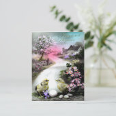 Victoriaans Pasen Feestdagenkaart (Staand voorkant)