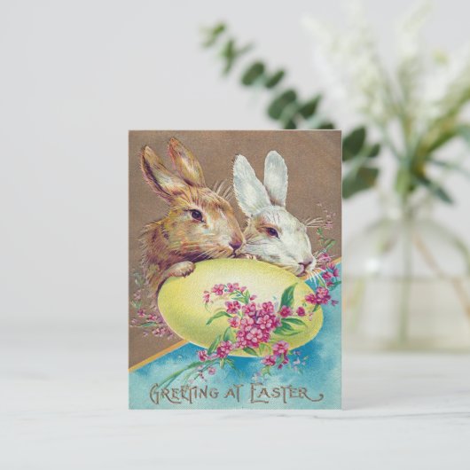 Victoriaans Pasen Feestdagenkaart (Staand voorkant)