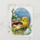 Victoriaans Pasen Feestdagenkaart (Voorkant / Achterkant)