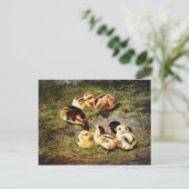 Victoriaans Pasen Feestdagenkaart (Staand voorkant)