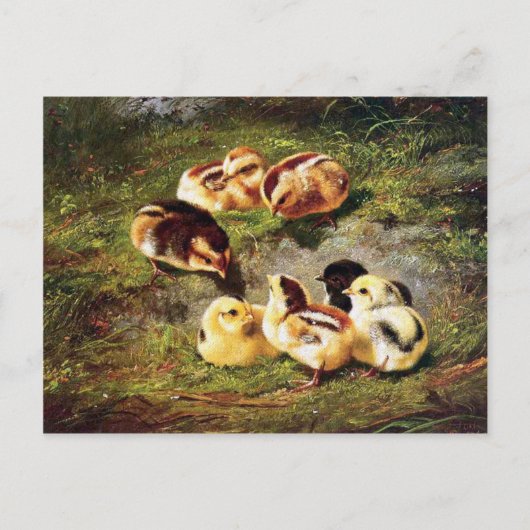 Victoriaans Pasen Feestdagenkaart (Voorkant)