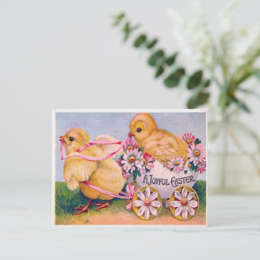 Victoriaans Pasen Feestdagenkaart (Staand voorkant)