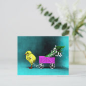 Victoriaans Pasen Feestdagenkaart (Staand voorkant)