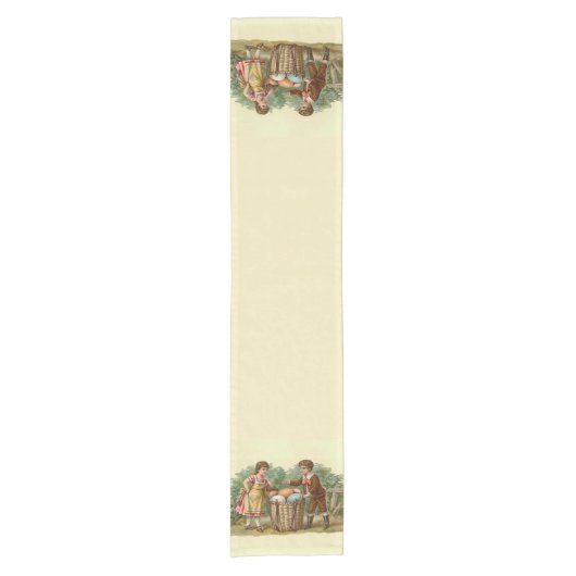  Victoriaans Pasen Korte Tafelloper (Voorkant)