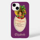 Victoriaans Pasen,  Meisje met Bonnet in Egg Case-Mate iPhone Case (Achterkant)