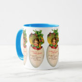 Victoriaans Pasen,  Meisje met Bonnet in Egg Mok (Voorkant links)