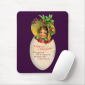 Victoriaans Pasen,  Meisje met Bonnet in Egg Muismat (Met muis)