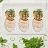 Victoriaans Pasen, Meisje met Bonnet in Egg Theedoek (Gevouwen)