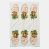 Victoriaans Pasen, Meisje met Bonnet in Egg Theedoek (Verticaal)