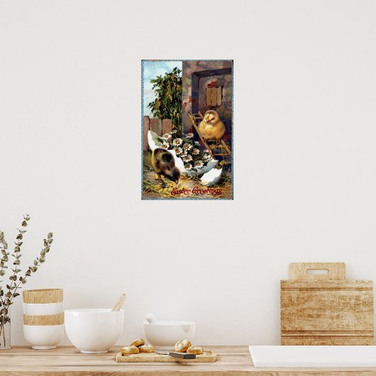 Victoriaans Pasen Poster (Keuken)