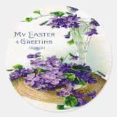 Victoriaans Pasen Ronde Sticker (Voorkant)